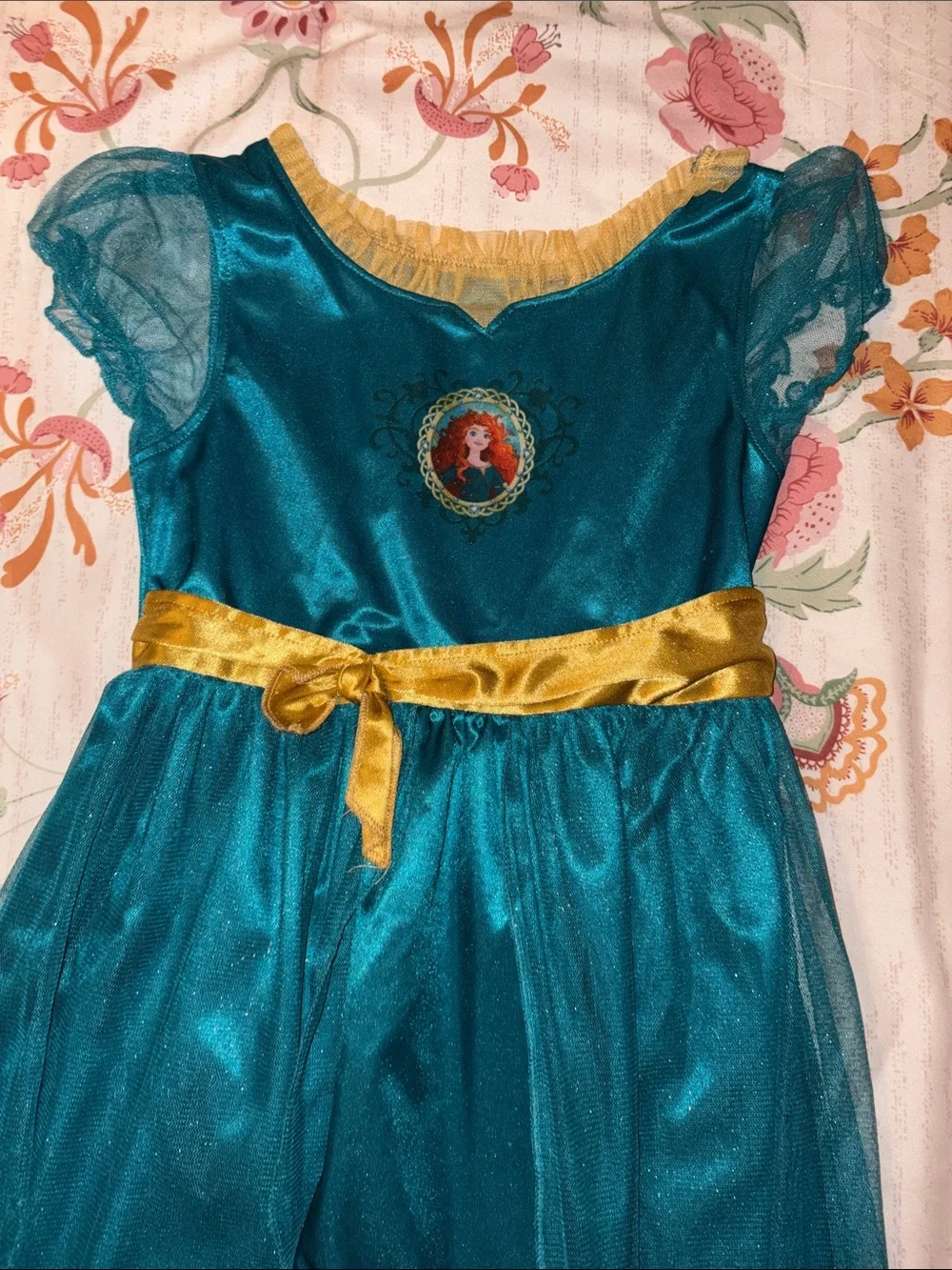 Disney Teal and Gold Princess Nightgown Dress